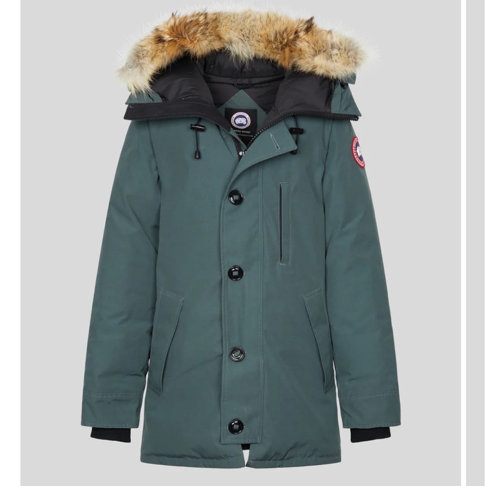 Canada Goose Forest Green Puffer Jacket with Fur Hood